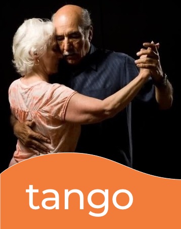 Actividades adulto mayor bailar tango