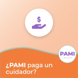 Portada de la guía de PAMI: Apoyo económico para un cuidador o auxiliar domiciliario