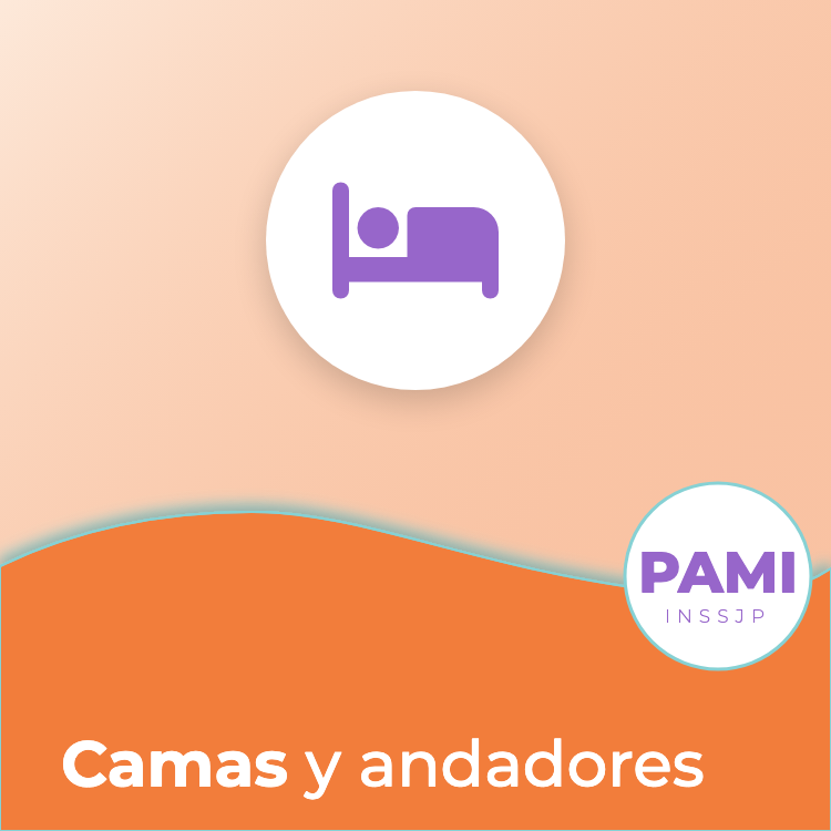 Portada de la guía de PAMI: Camas, andadores, sillas y otras ayudas técnicas